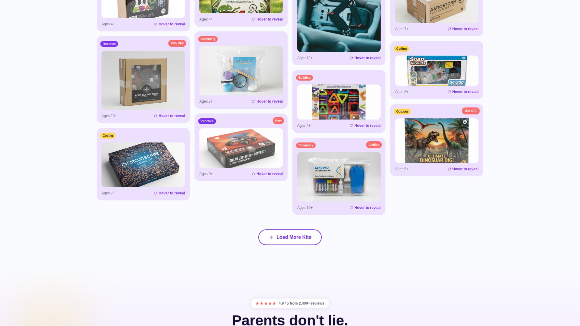 Spark - Electrifying STEM Toy Landing Page Template
