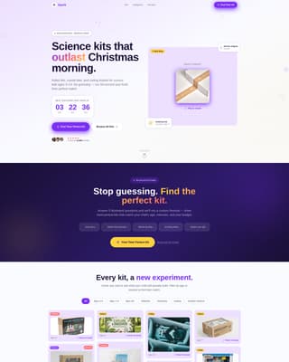 Spark - Electrifying STEM Toy Landing Page Template