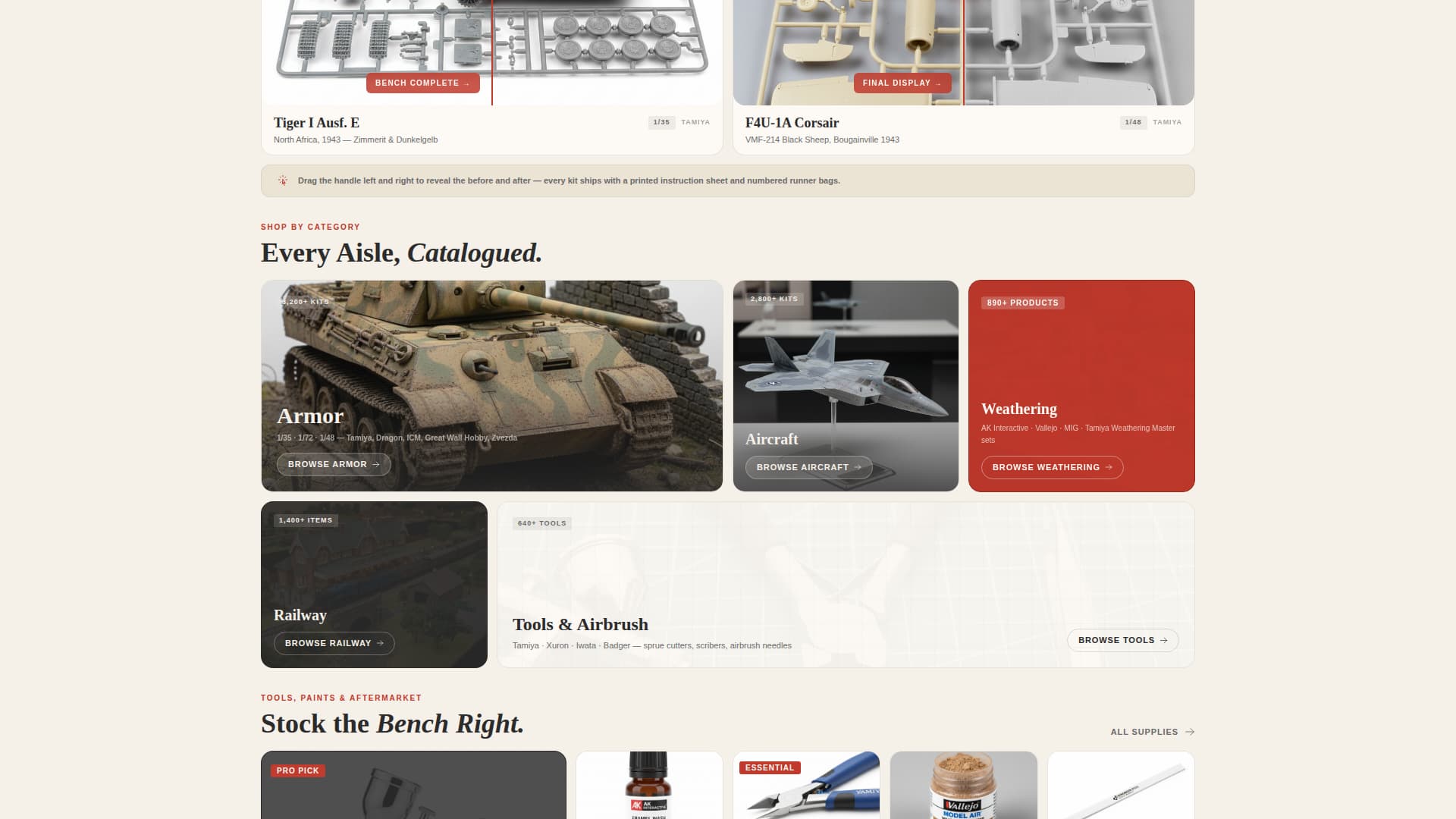 Sprue - Precision Hobby Landing Page Template