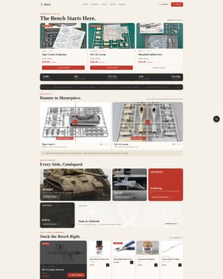Sprue - Precision Hobby Landing Page Template