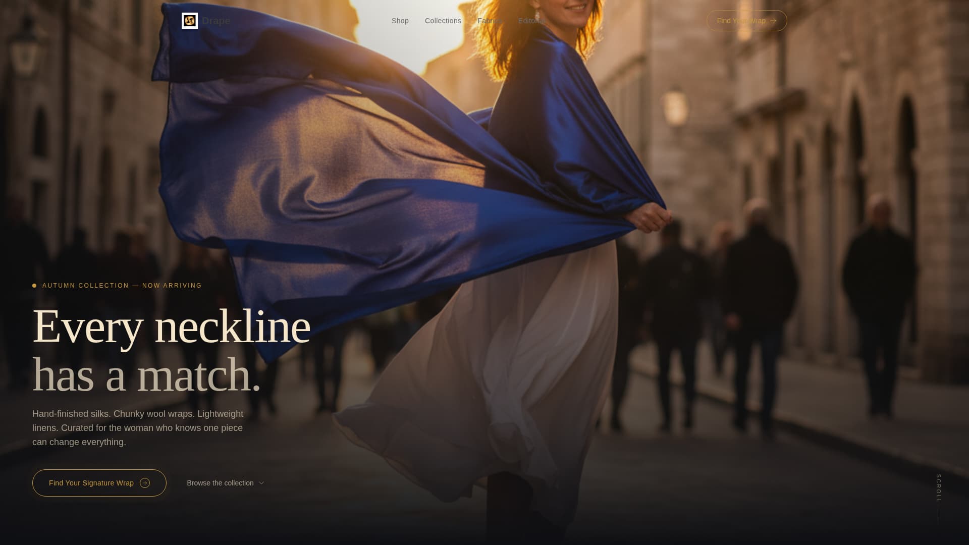 Drape - Elegant Scarves Landing Page Template