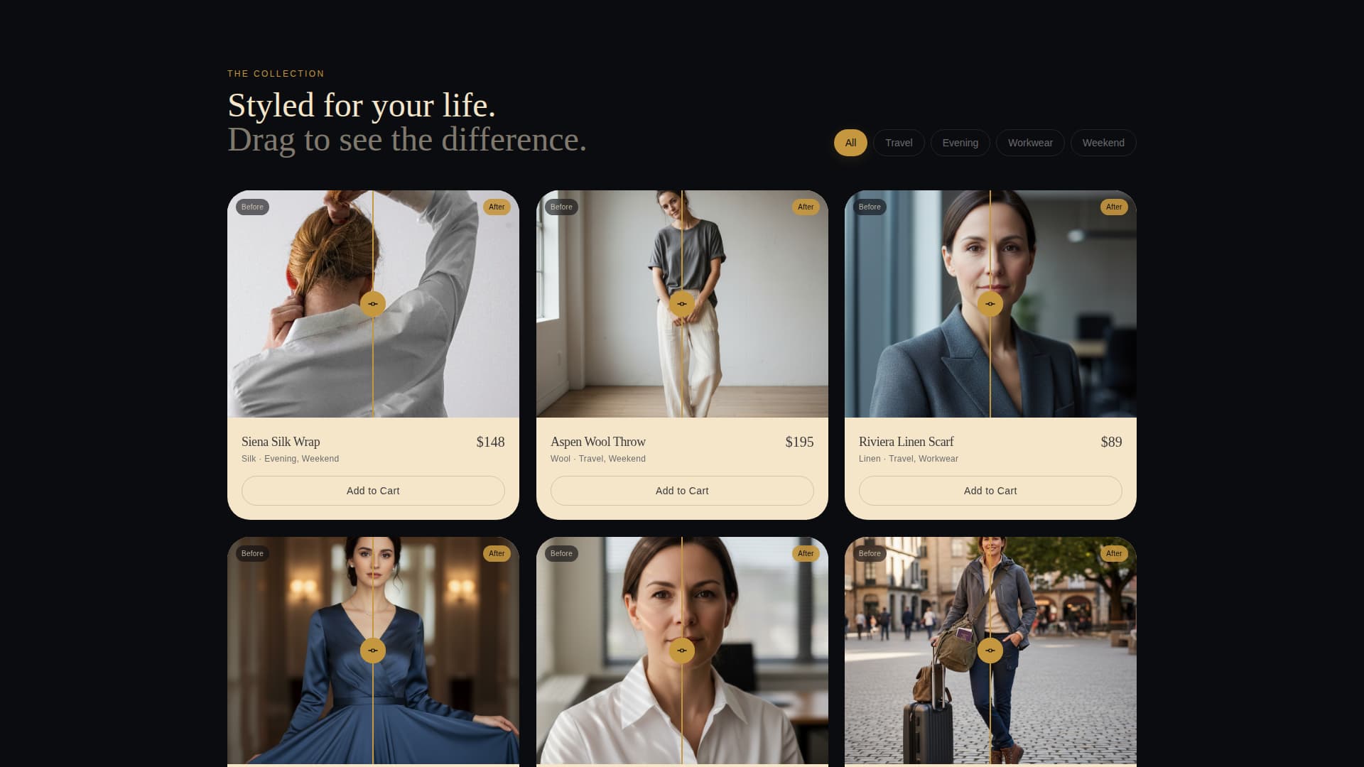 Drape - Elegant Scarves Landing Page Template