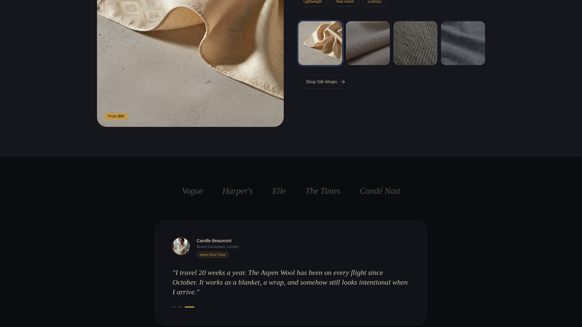 Drape - Elegant Scarves Landing Page Template