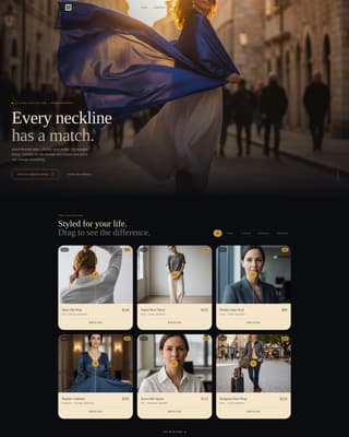 Drape - Elegant Scarves Landing Page Template