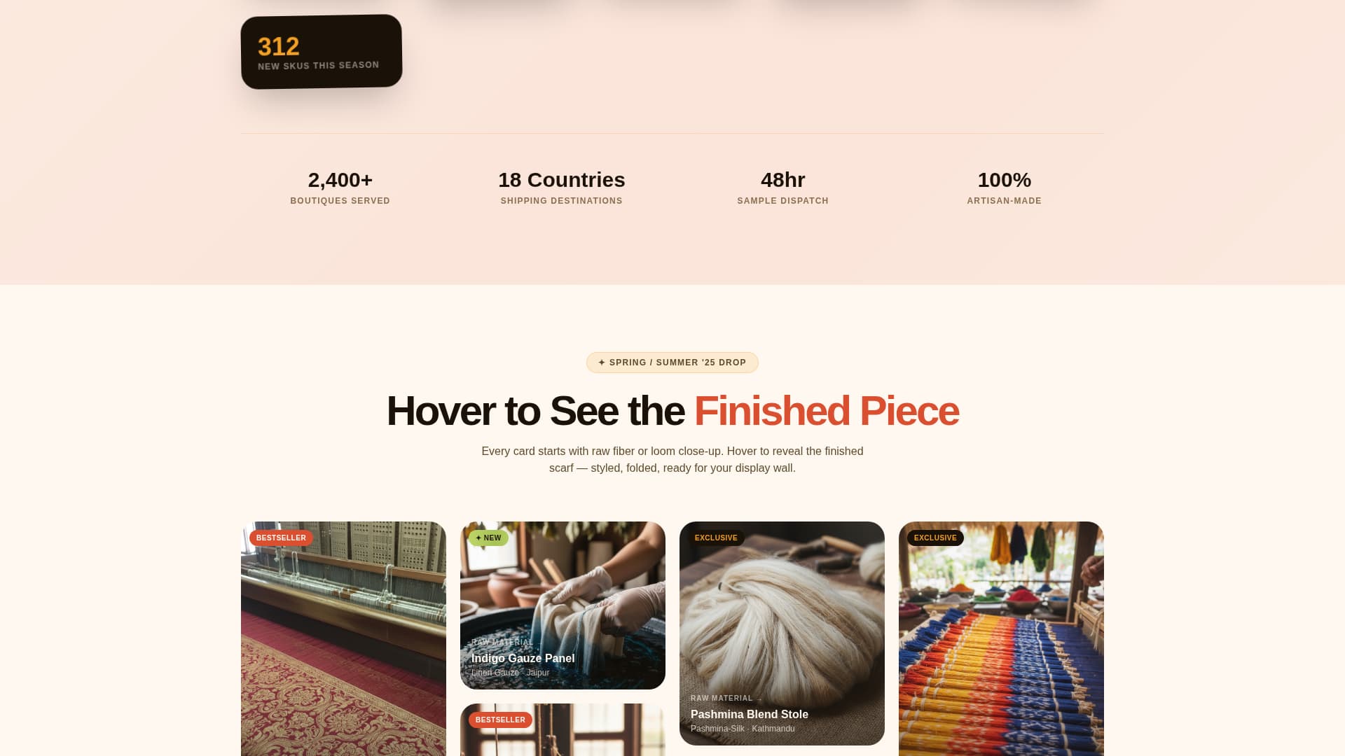 Drape - Vibrant Wholesale Landing Page Template