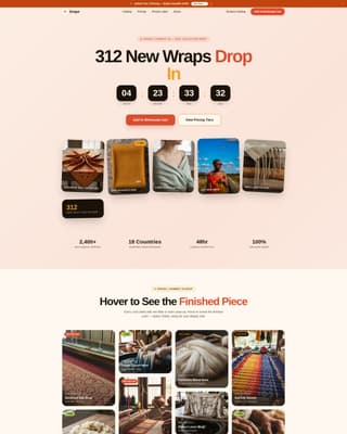 Drape - Vibrant Wholesale Landing Page Template