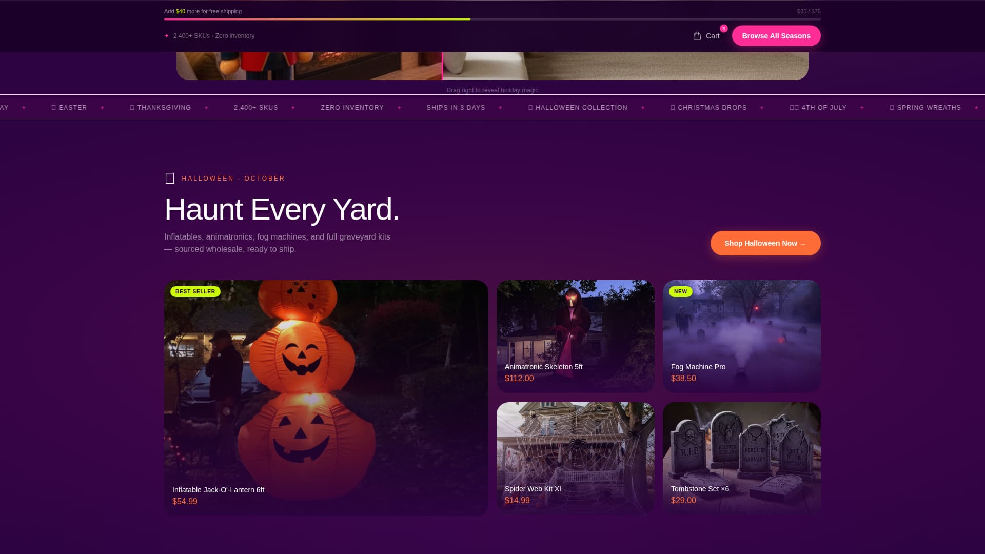 Festoon - Vibrant Seasonal Landing Page Template