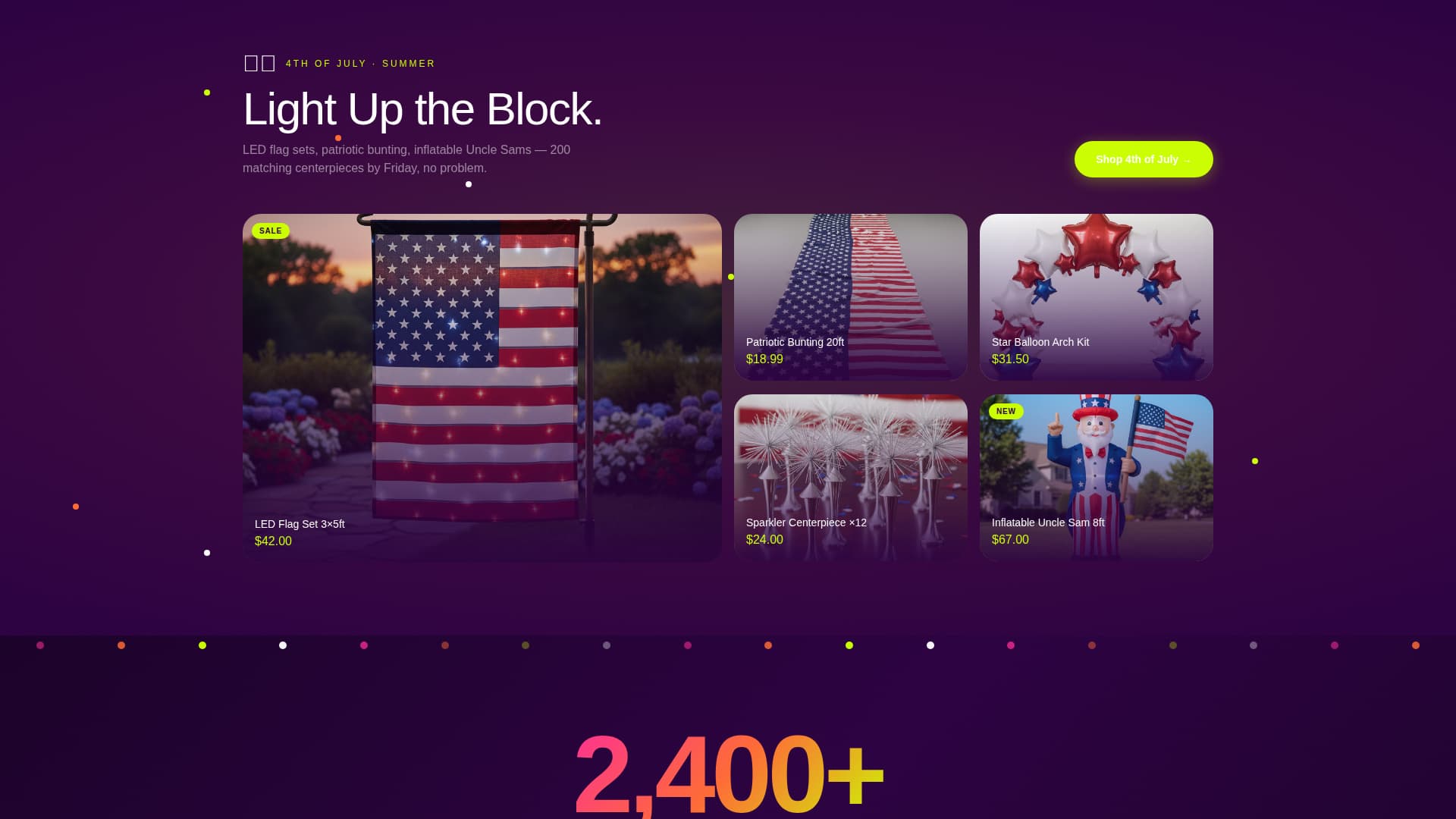 Festoon - Vibrant Seasonal Landing Page Template
