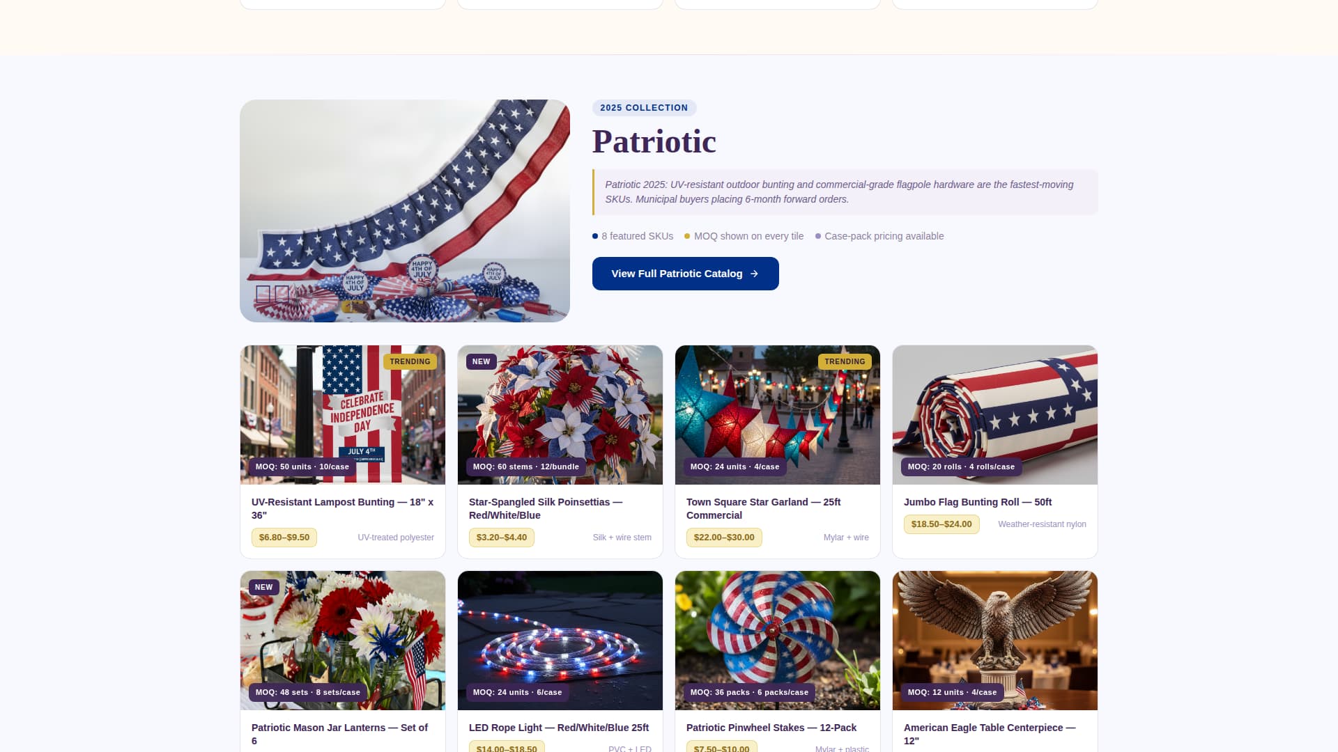 Catalog - Curated Seasonal Decorations Landing Page Template