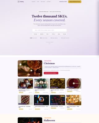 Catalog - Curated Seasonal Decorations Landing Page Template