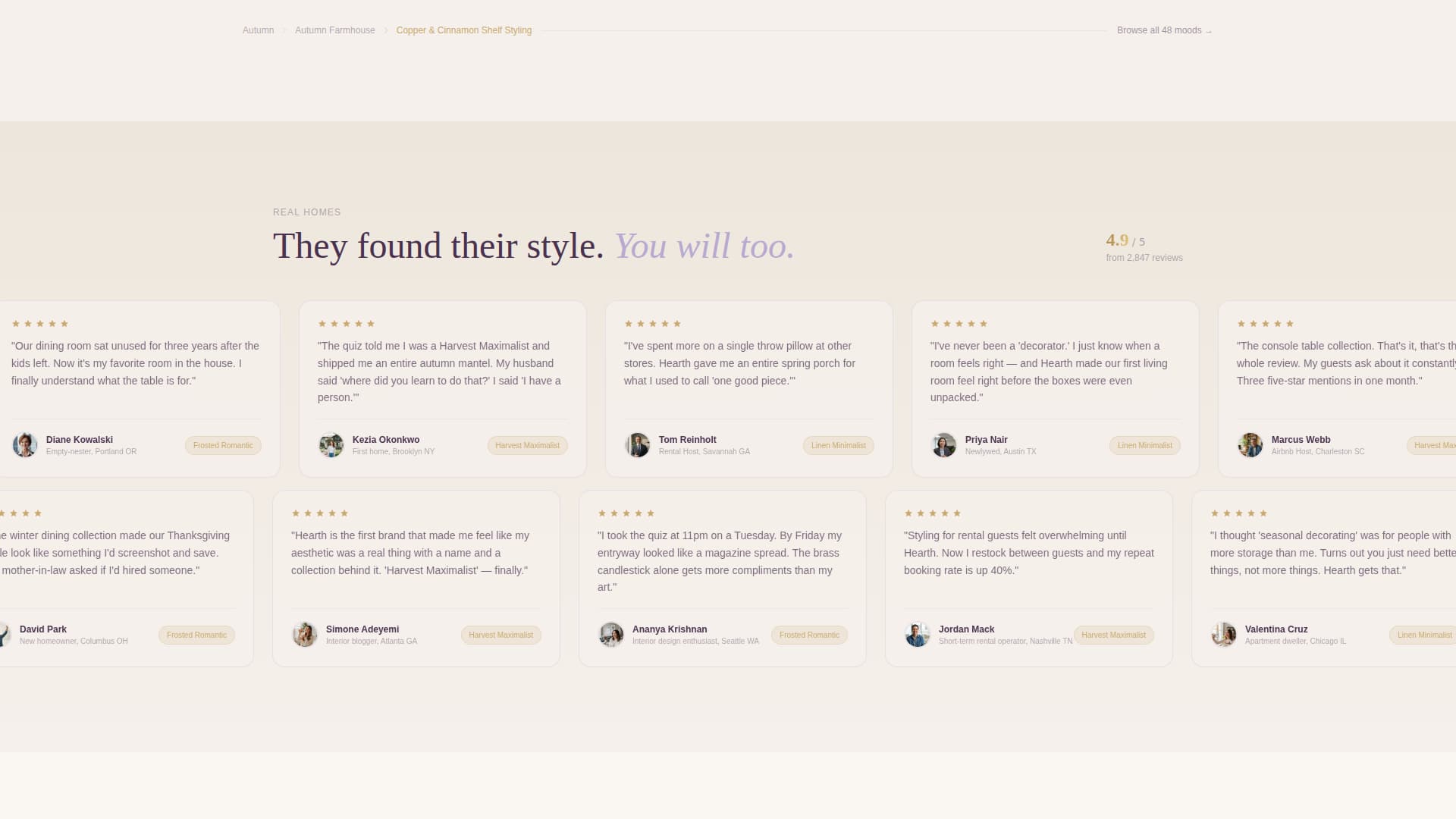 Hearth - Seasonal Décor Landing Page Template