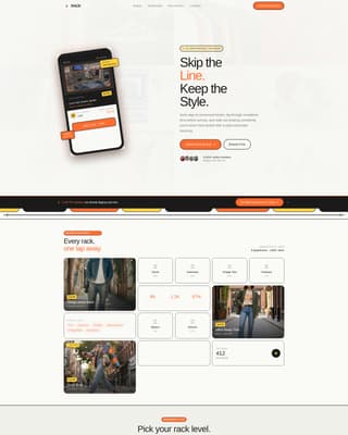 Rack - Discover Self-Service Landing Page Template