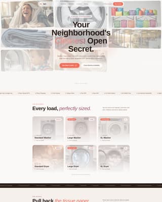 Spin - Vibrant Laundromat Landing Page Template