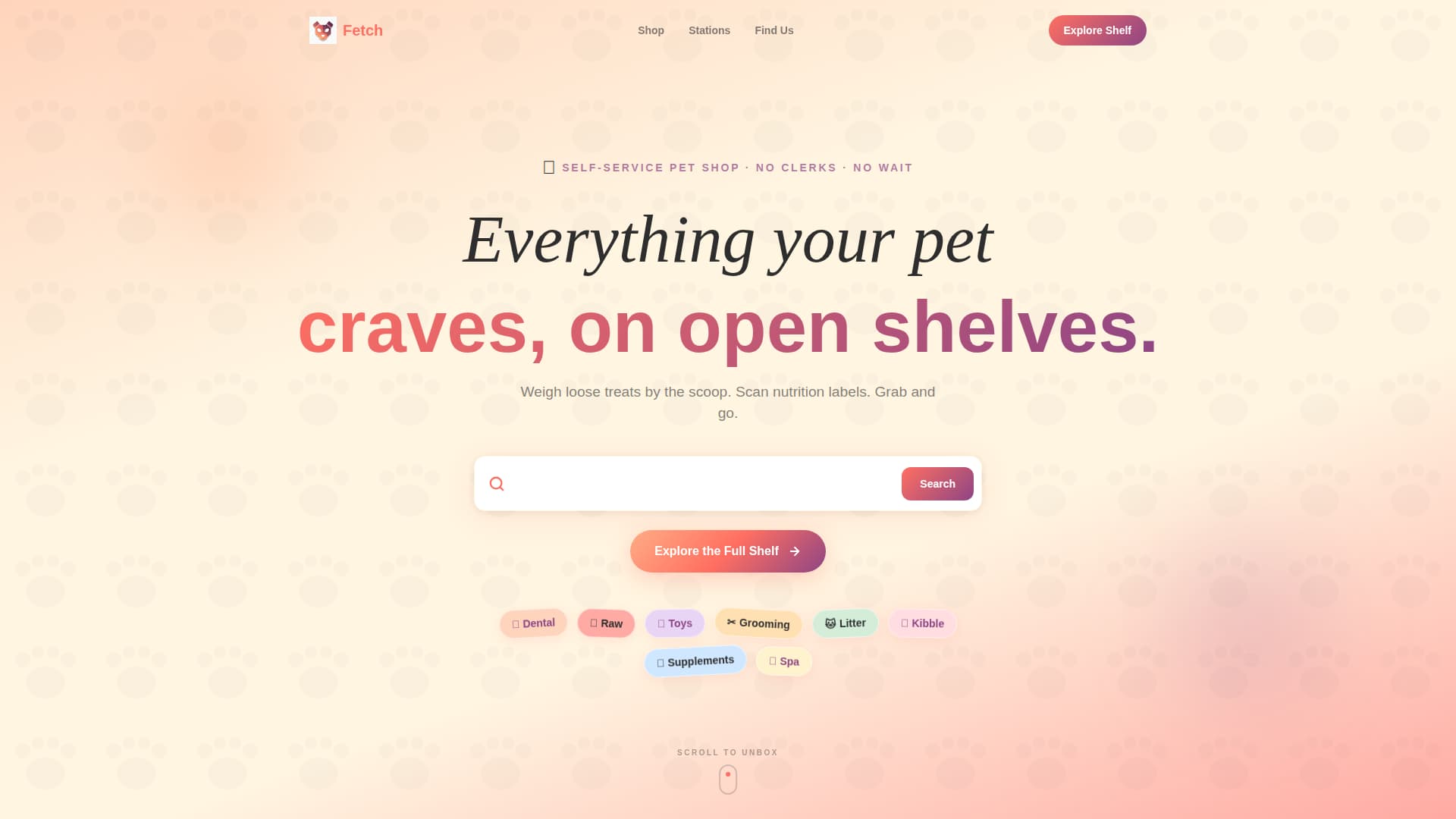 Fetch - Vibrant Petshop Landing Page Template