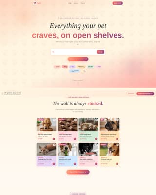 Fetch - Vibrant Petshop Landing Page Template