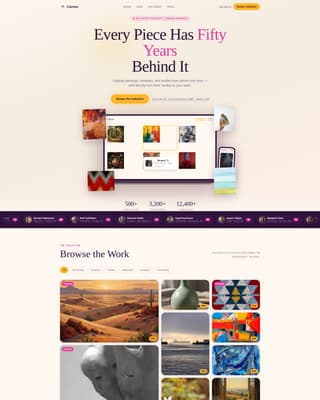Canvas - Vibrant Art Gallery Landing Page Template
