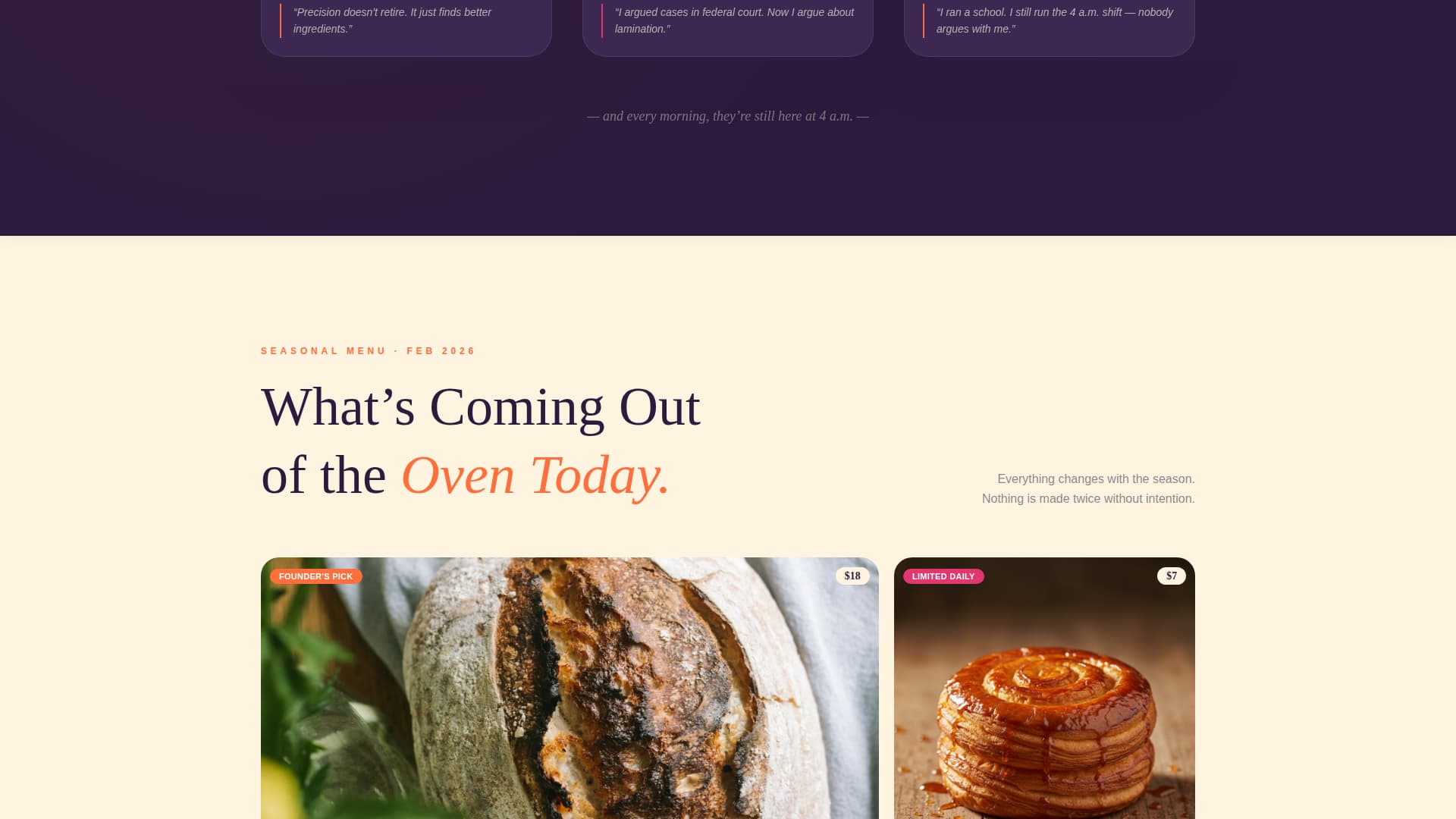 Proof — Handcrafted Sourdough Bakery Landing Page Template