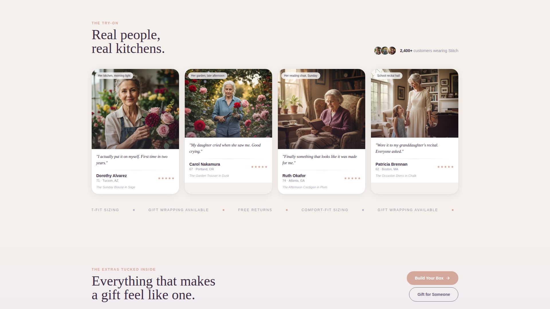 Stitch - Elegant Senior Fashion Landing Page Template