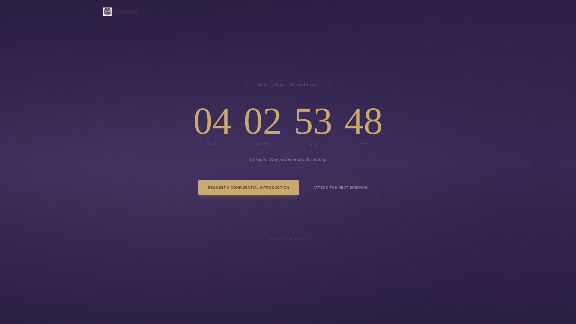 Counsel - Elite Consulting Landing Page Template