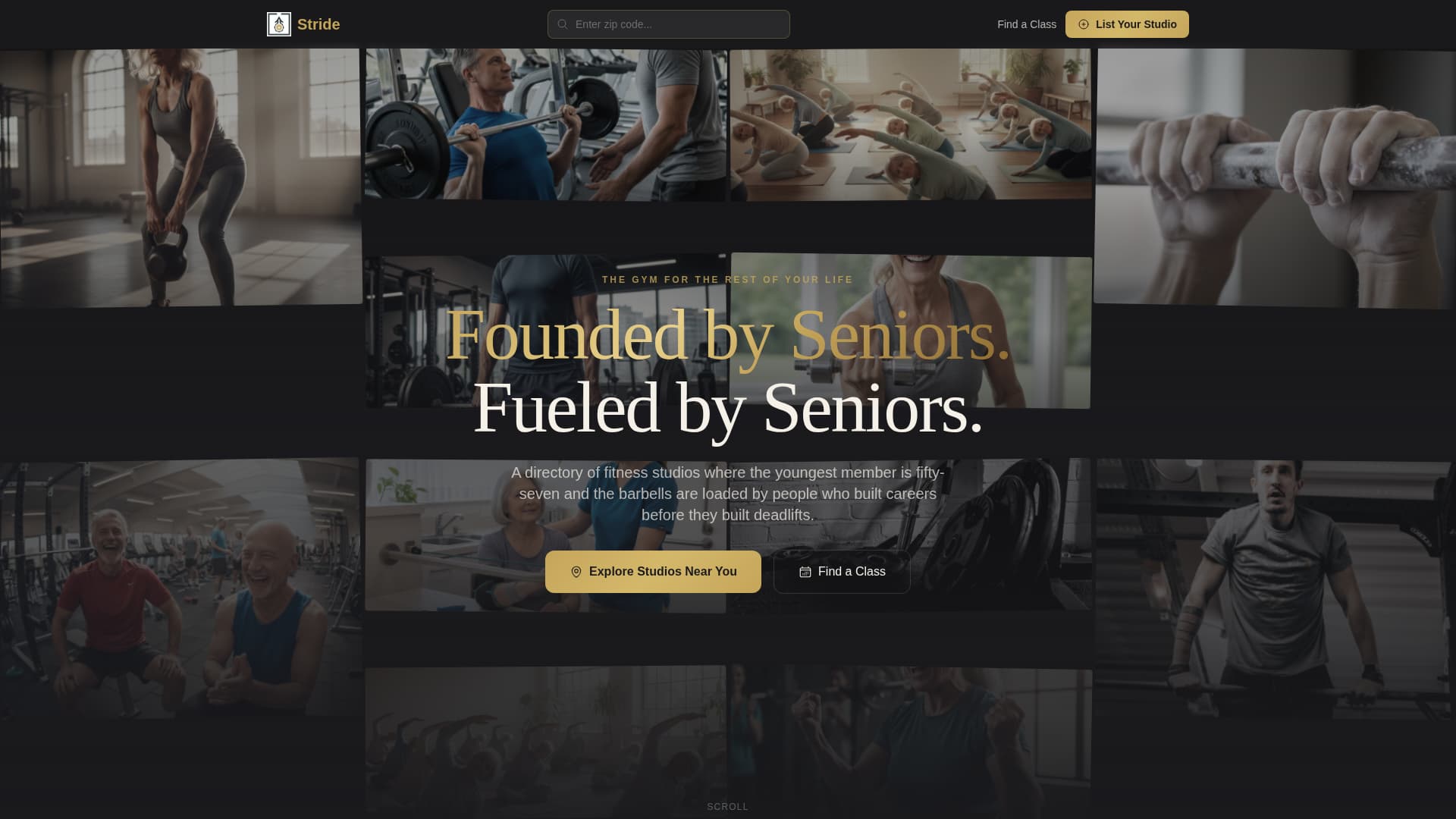 Stride - Thriving Seniorfitness Landing Page Template