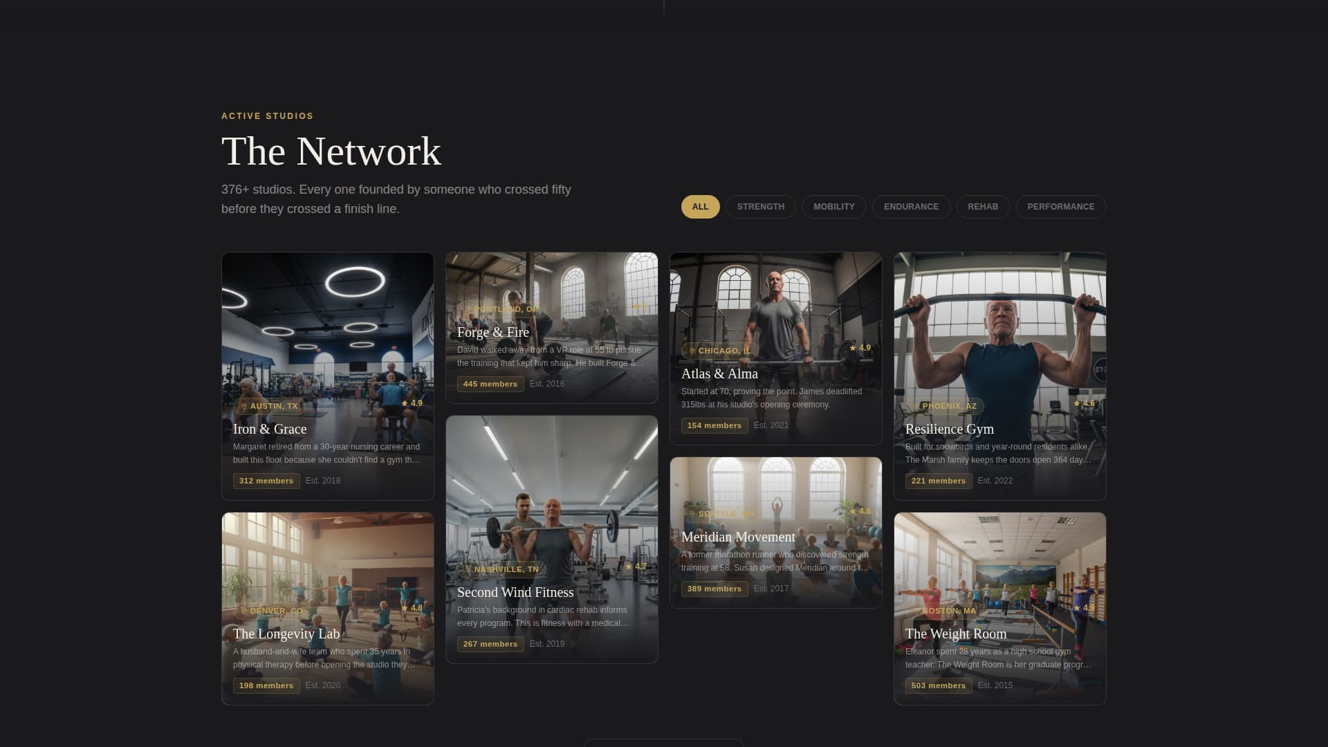 Stride - Thriving Seniorfitness Landing Page Template