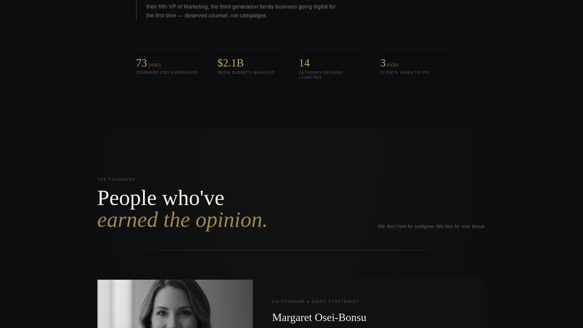 Founding - Elite Agency Landing Page Template