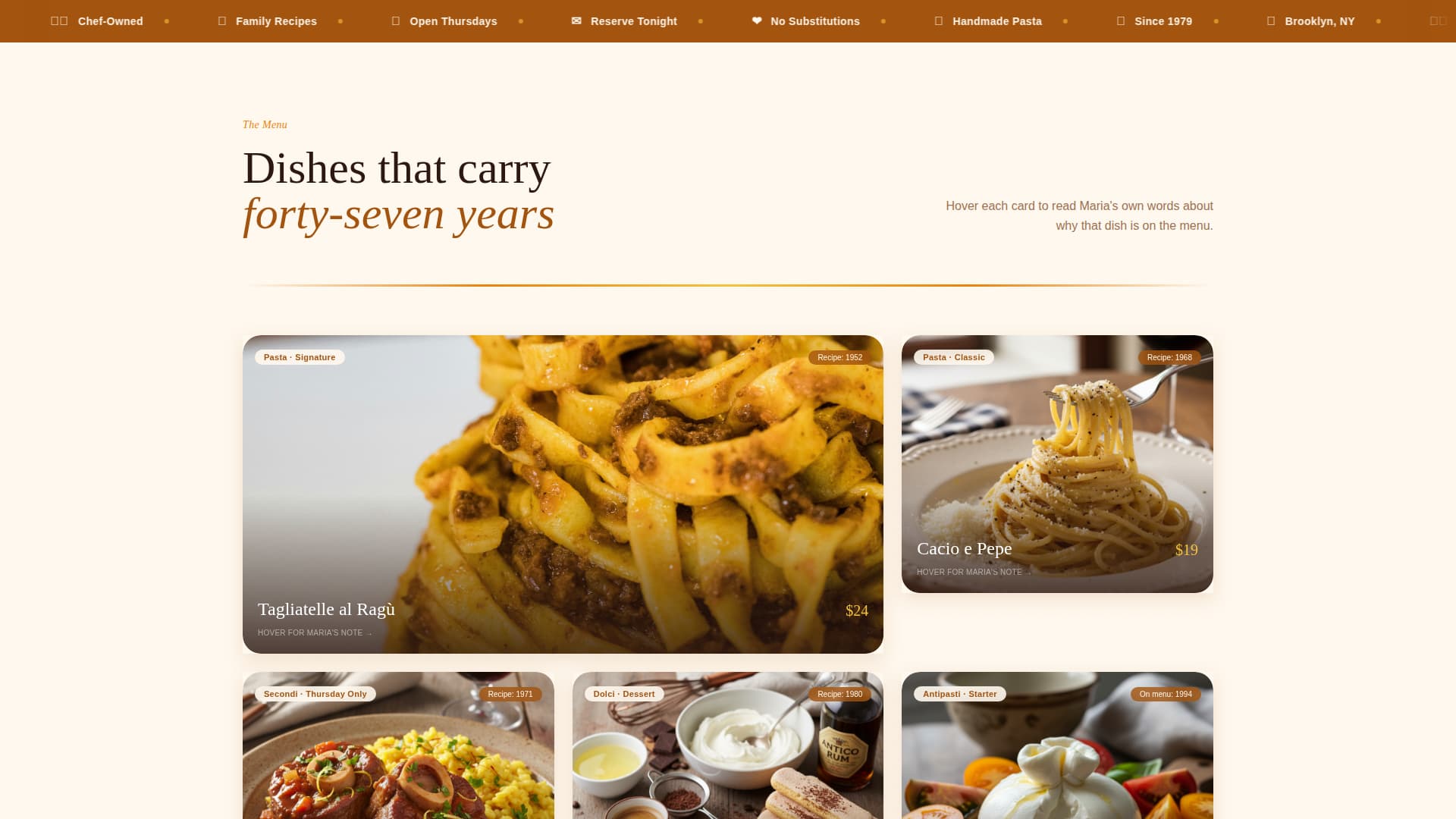 Seasoned - Authentic Restaurant Landing Page Template