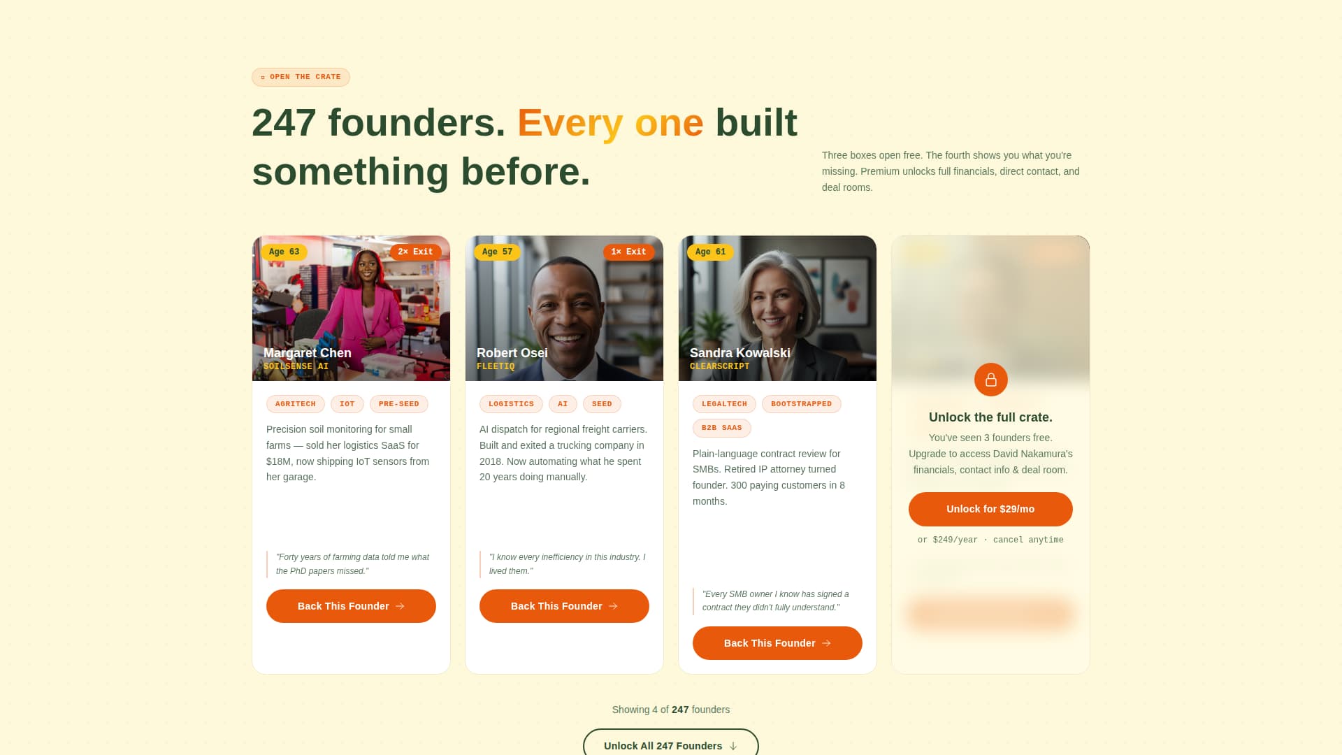 Founder - Brilliant Senior-Founded Landing Page Template