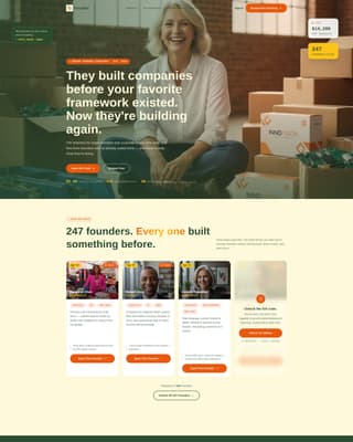 Founder - Brilliant Senior-Founded Landing Page Template