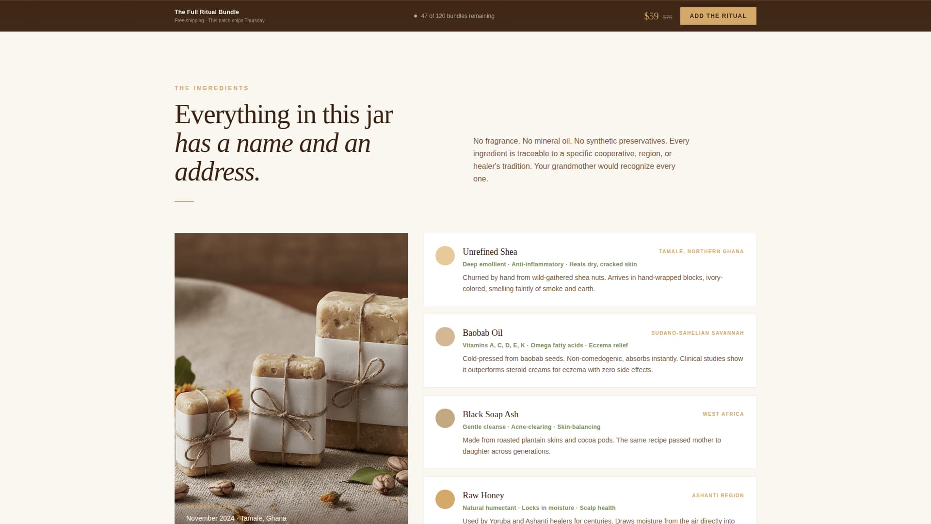 Shea - Artisan Apothecary Landing Page Template