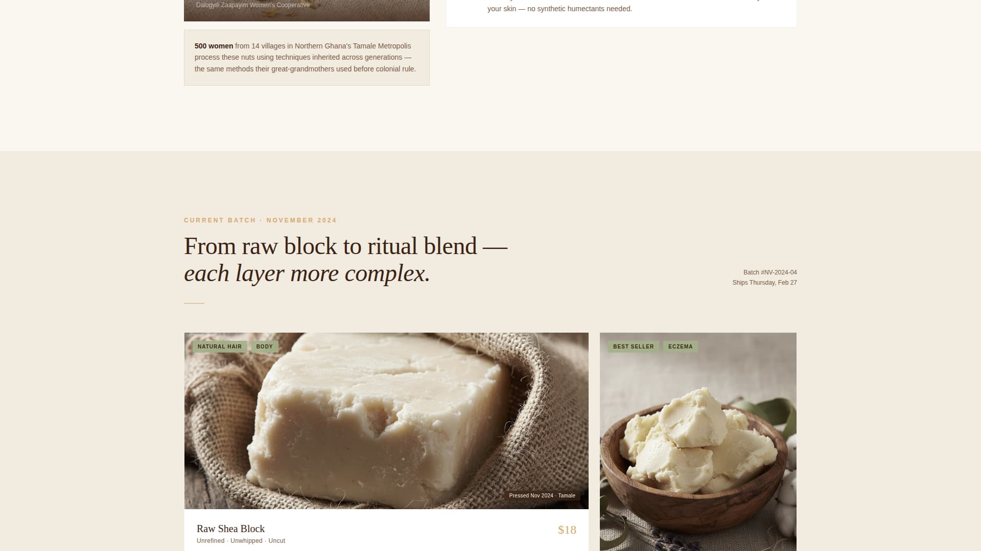 Shea - Artisan Apothecary Landing Page Template