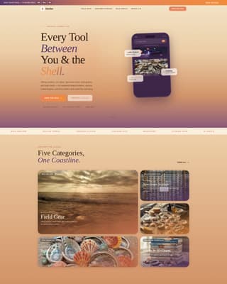 Sheller - Coastal Shell Collecting Landing Page Template