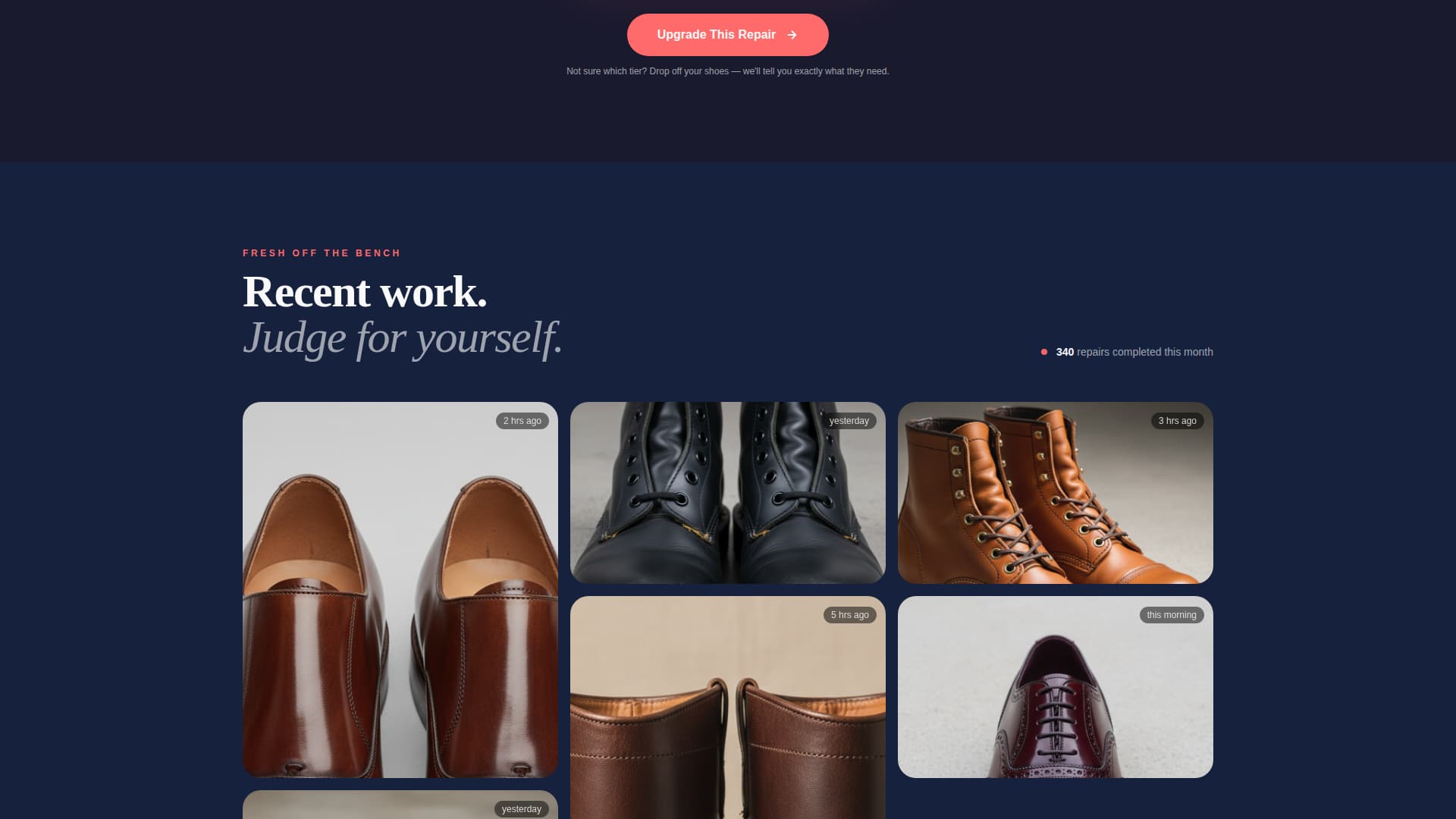 Resole - Punchy Cobbler Landing Page Template