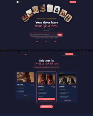 Resole - Punchy Cobbler Landing Page Template