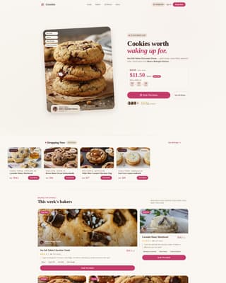Crumble - Artisan Cookies Landing Page Template