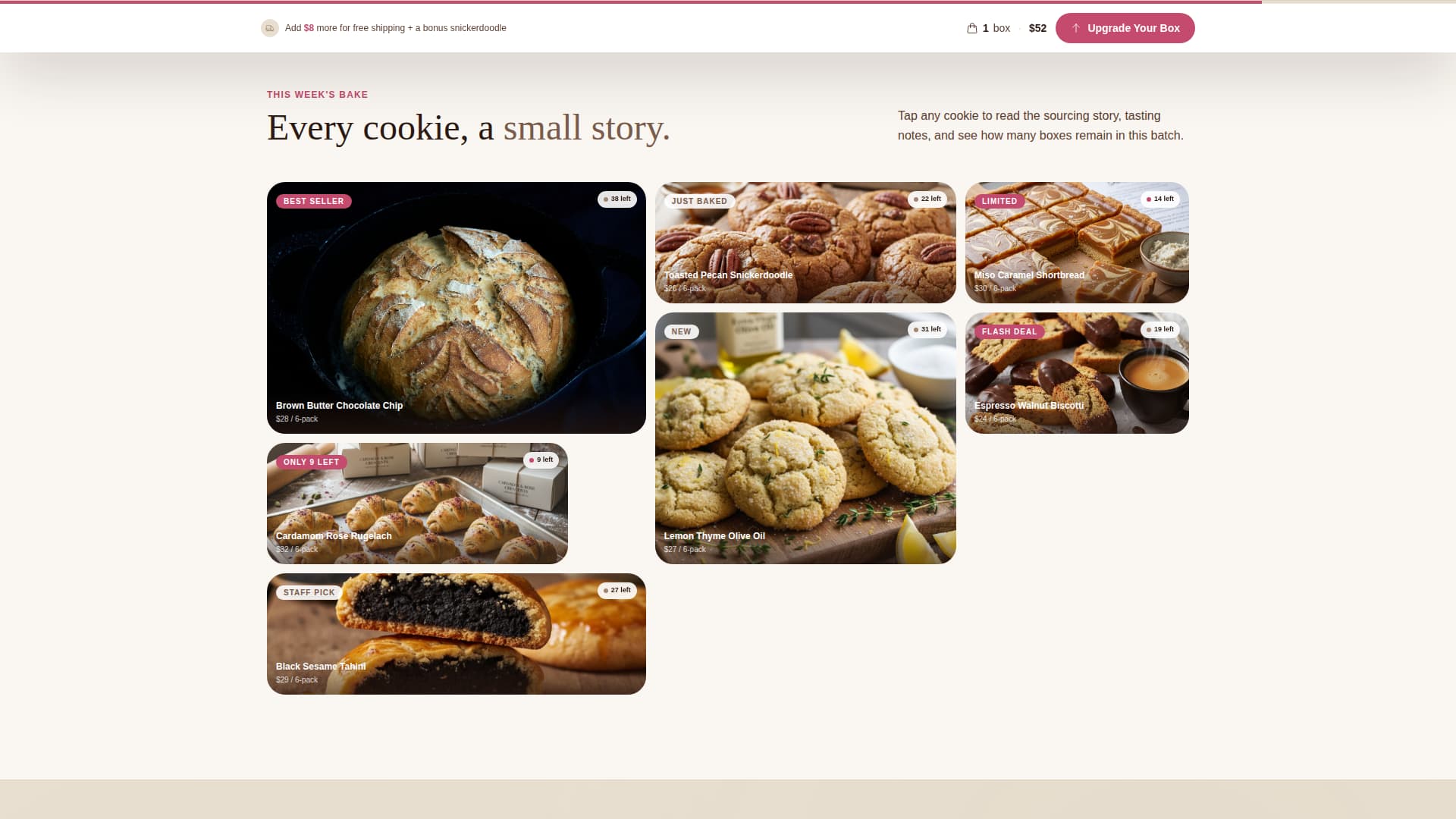 Batch - Artisan Cookie Landing Page Template