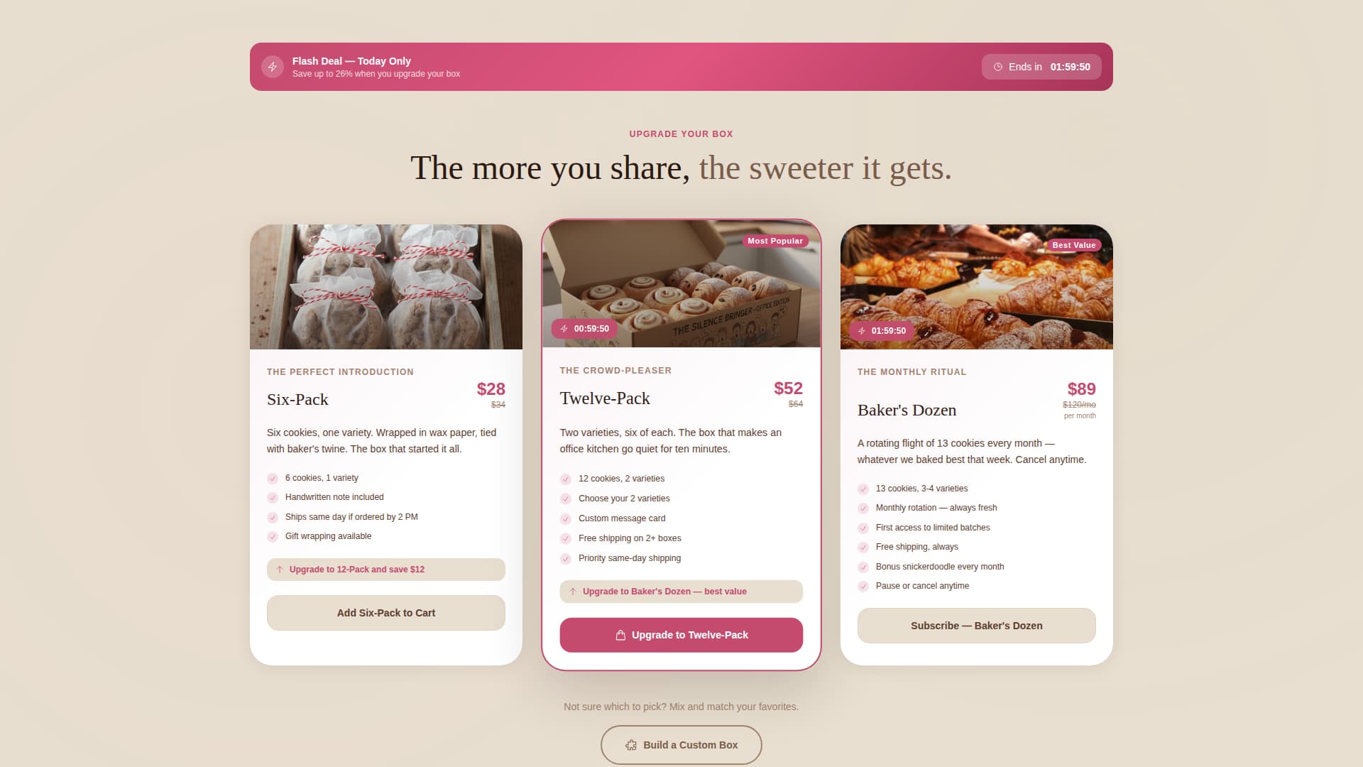 Batch - Artisan Cookie Landing Page Template