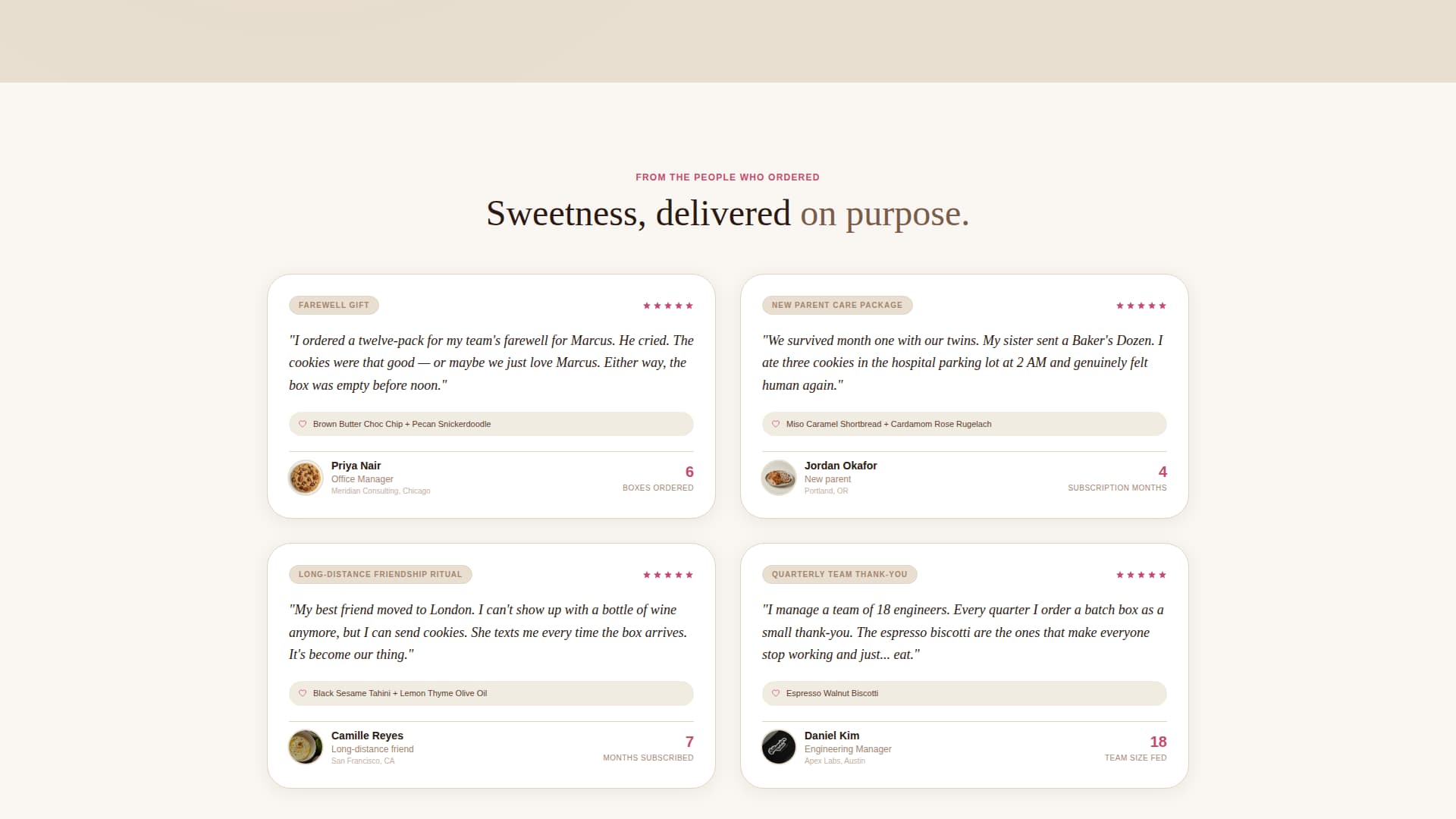 Batch - Artisan Cookie Landing Page Template