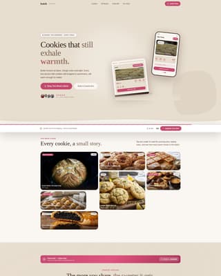 Batch - Artisan Cookie Landing Page Template