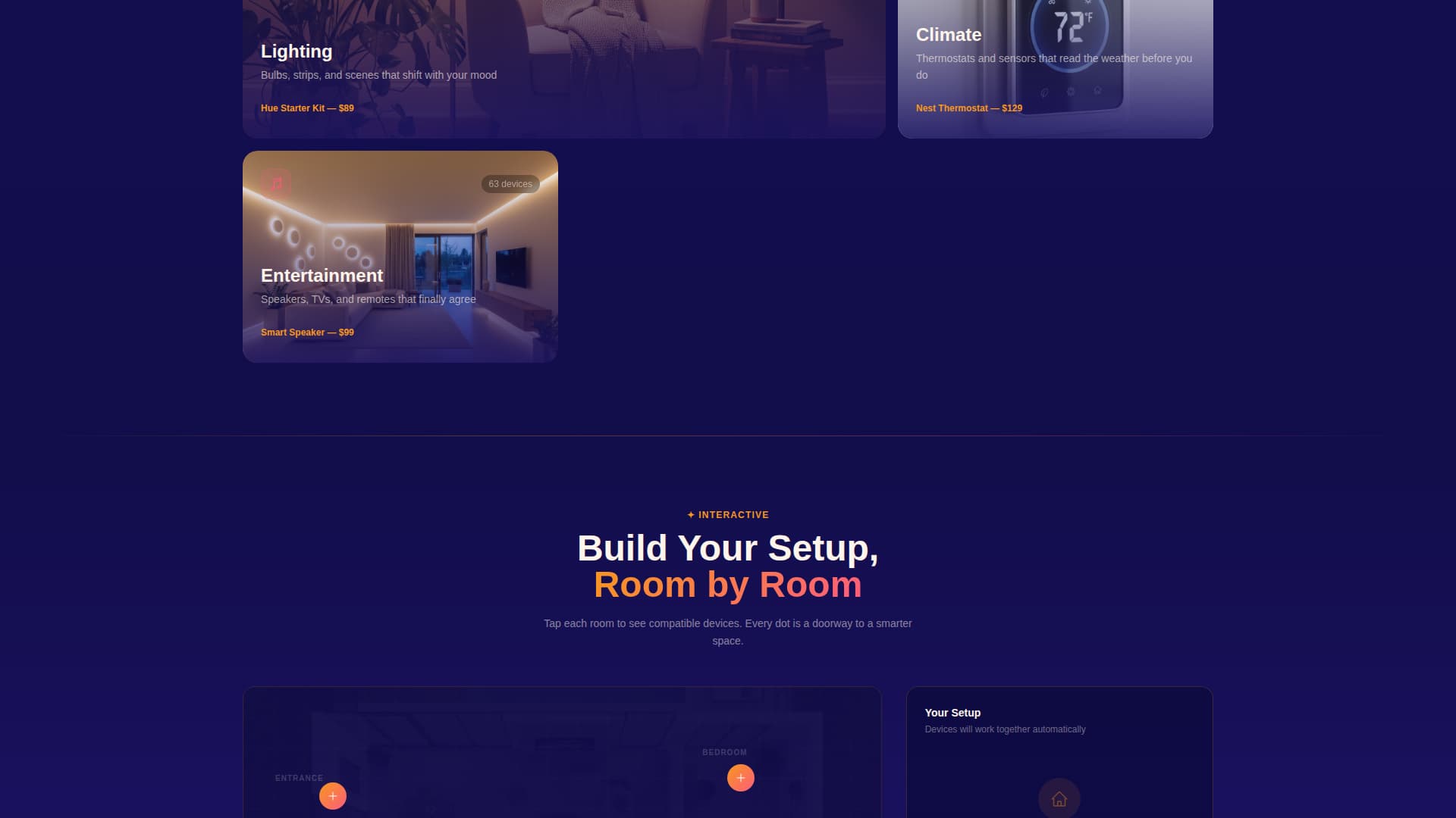 Automate - Glowing Smart Home Landing Page Template