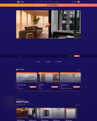 Automate - Glowing Smart Home Landing Page Template