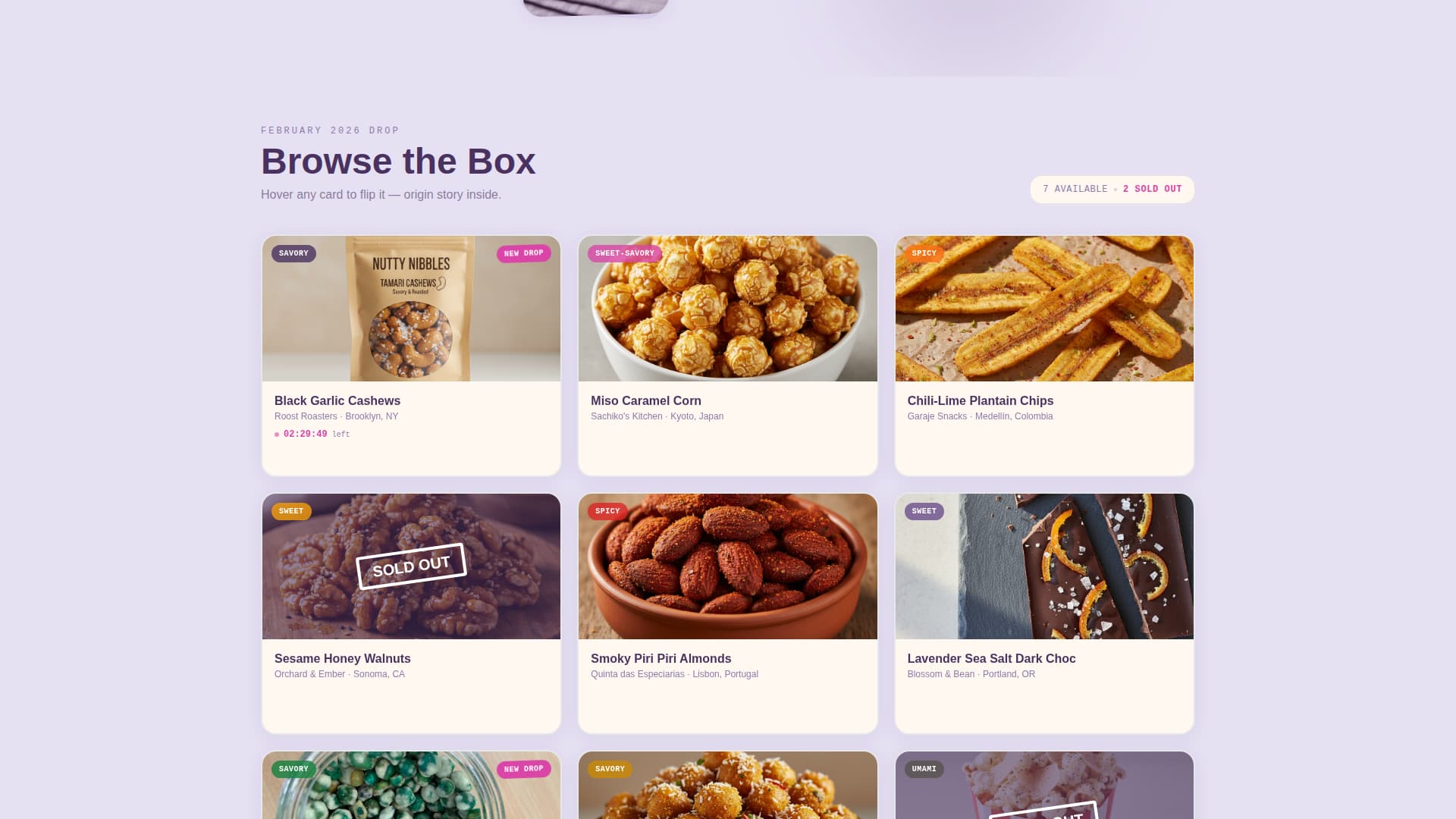 Munch - Irresistible Snack Subscription Landing Page Template