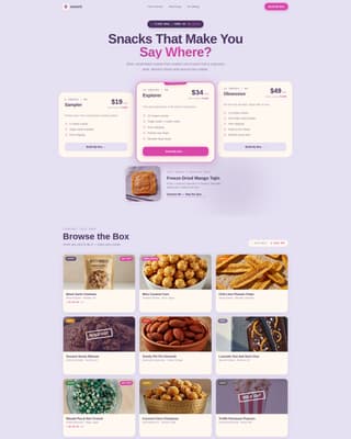 Munch - Irresistible Snack Subscription Landing Page Template