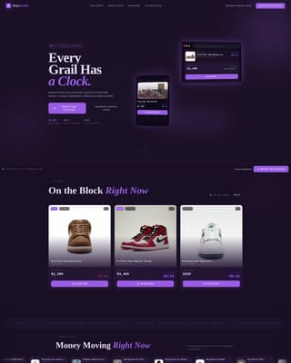 Drop - Electric Auction Landing Page Template