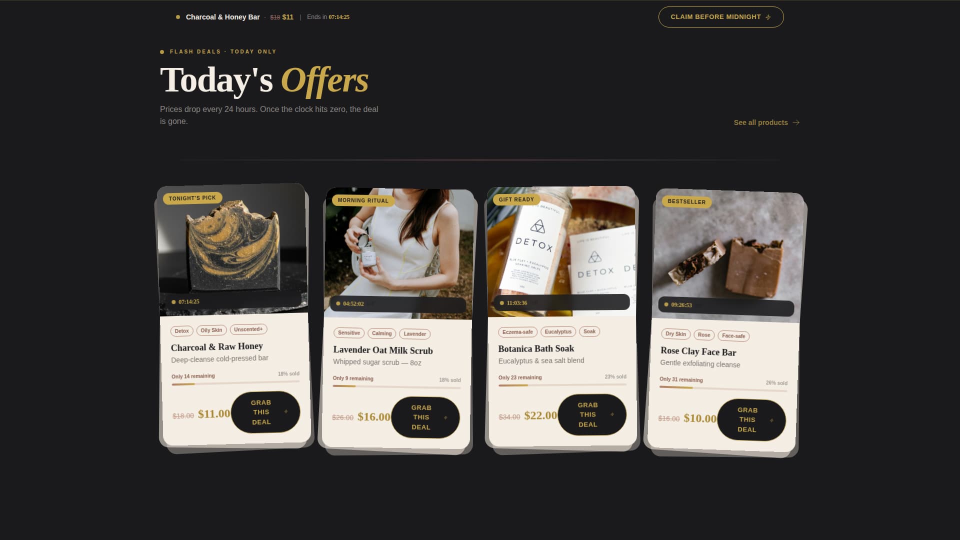 Lather - Luxurious Bath Products Landing Page Template