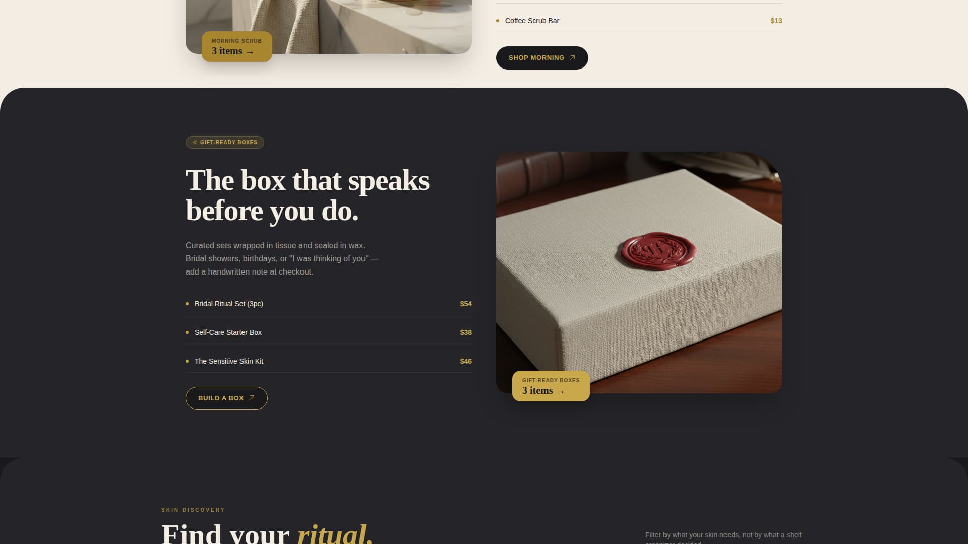 Lather - Luxurious Bath Products Landing Page Template