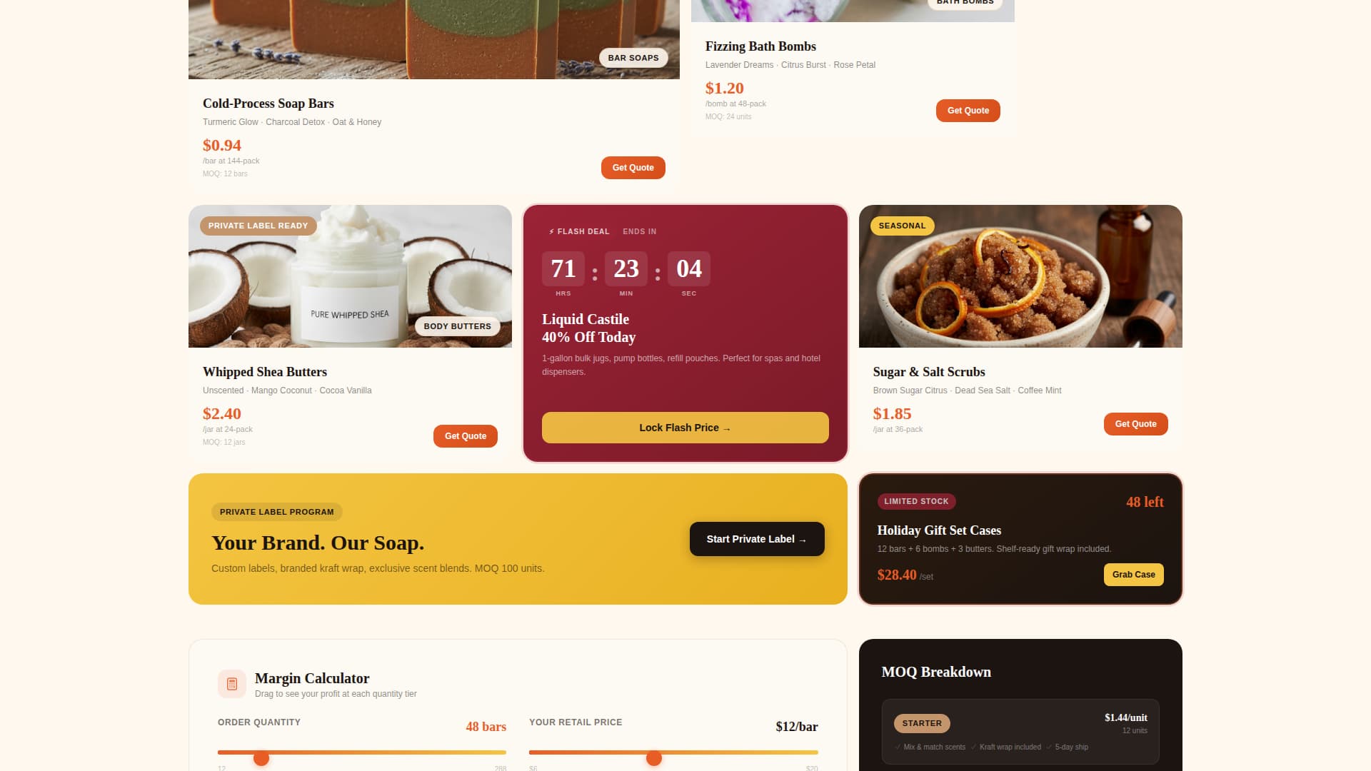 Lather - Energizing Wholesale Landing Page Template