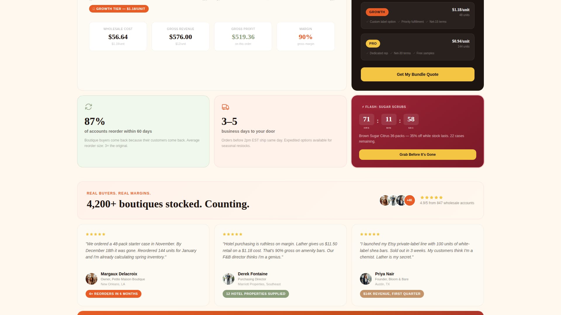 Lather - Energizing Wholesale Landing Page Template