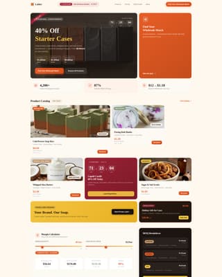Lather - Energizing Wholesale Landing Page Template
