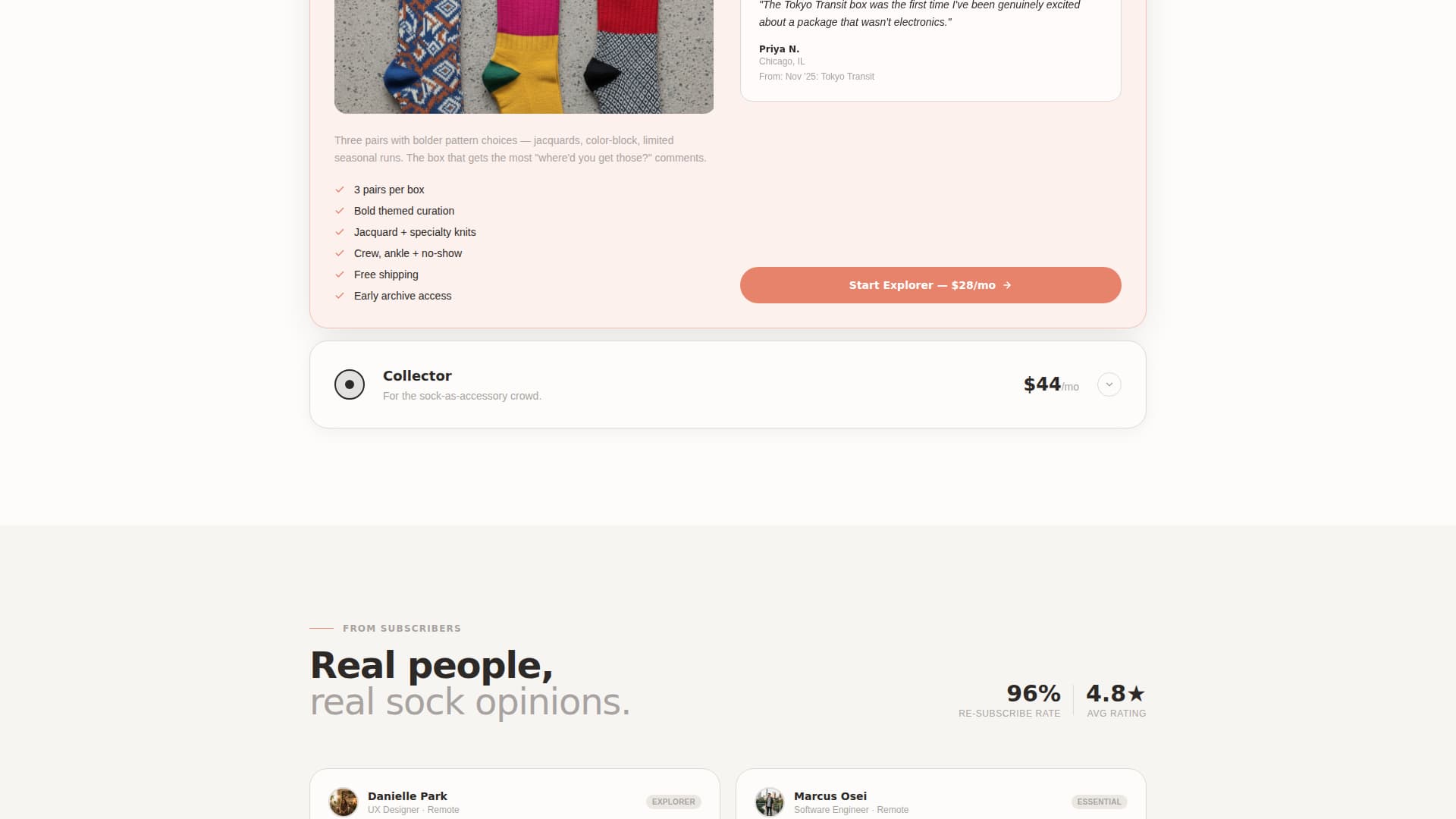 Drawer - Curated Subscription Landing Page Template